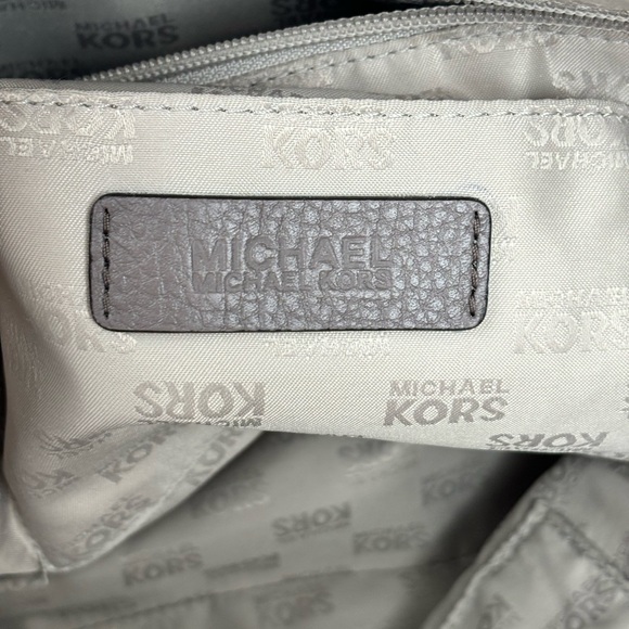 Michael Kors Mauve Gray Pebbled Leather Tote Bag in good condition. - Picture 11 of 16